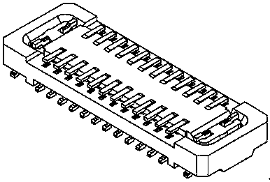 Plate-to-plate male connector in strong lock structure