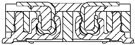 Plate-to-plate male connector in strong lock structure