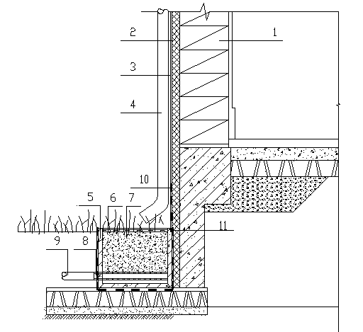 Percolation and purification structure of flower bed