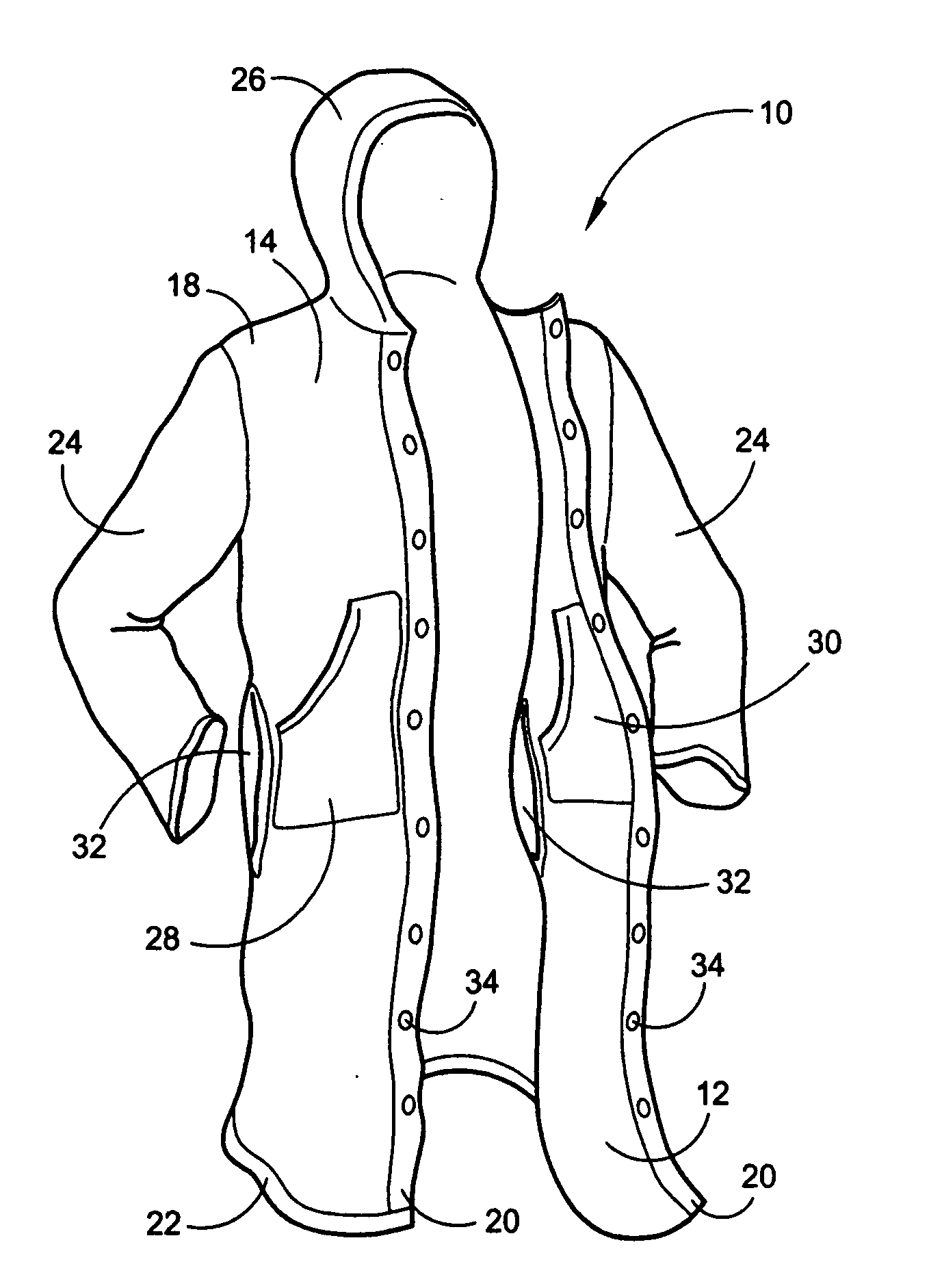 Wearable protective changing garment