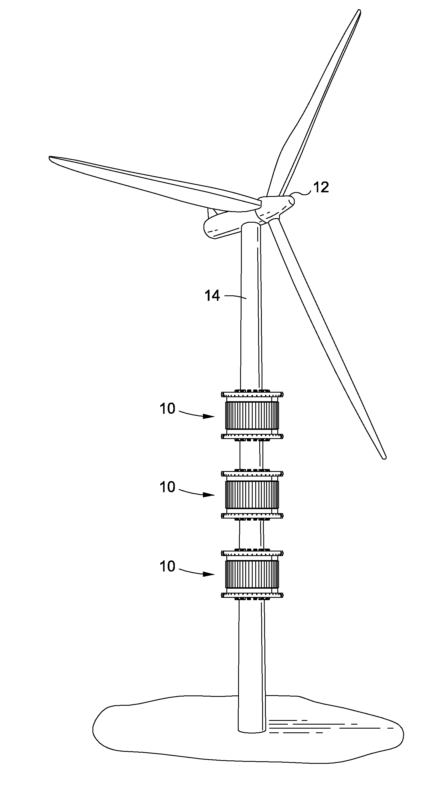 Split collar mountable wind turbine