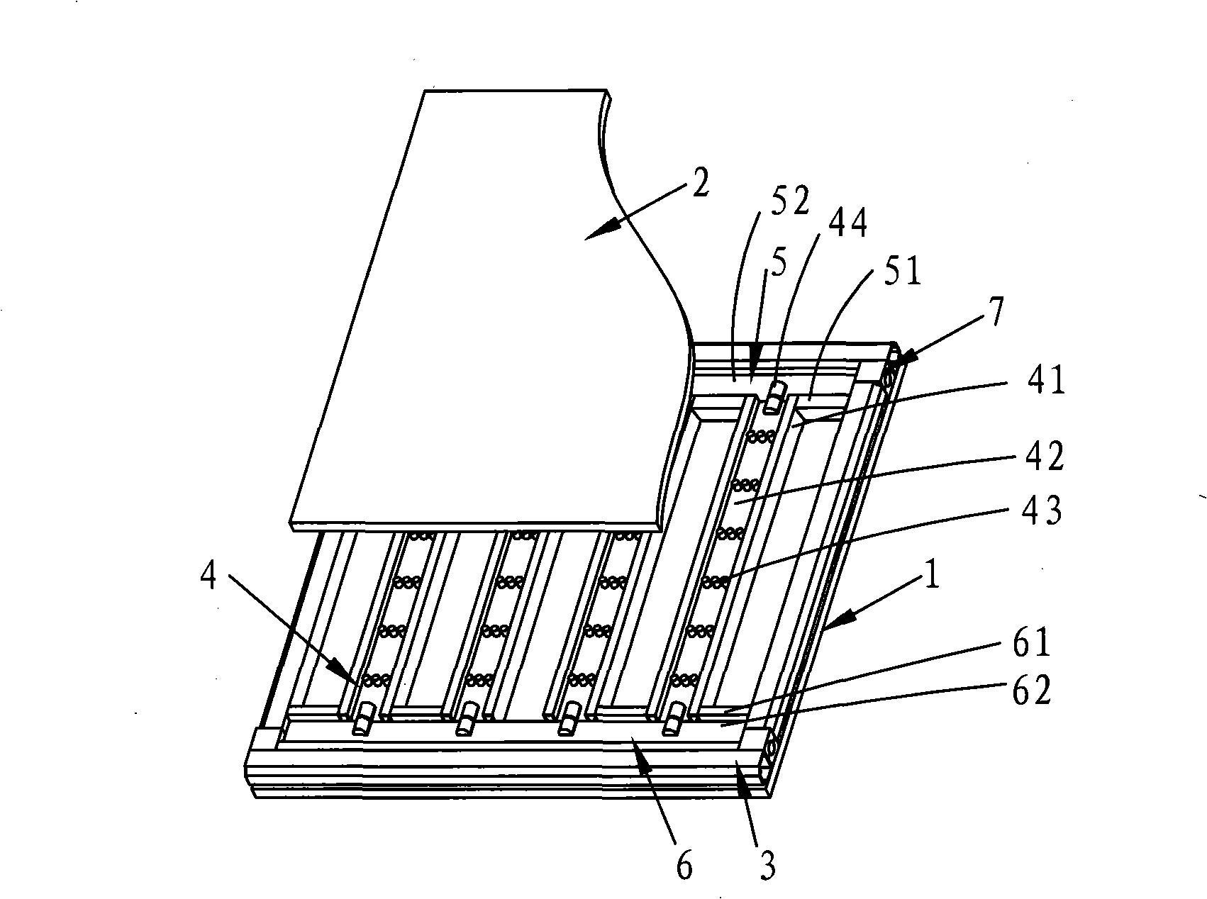 Glass curtain wall die set capable of displaying graph and text information