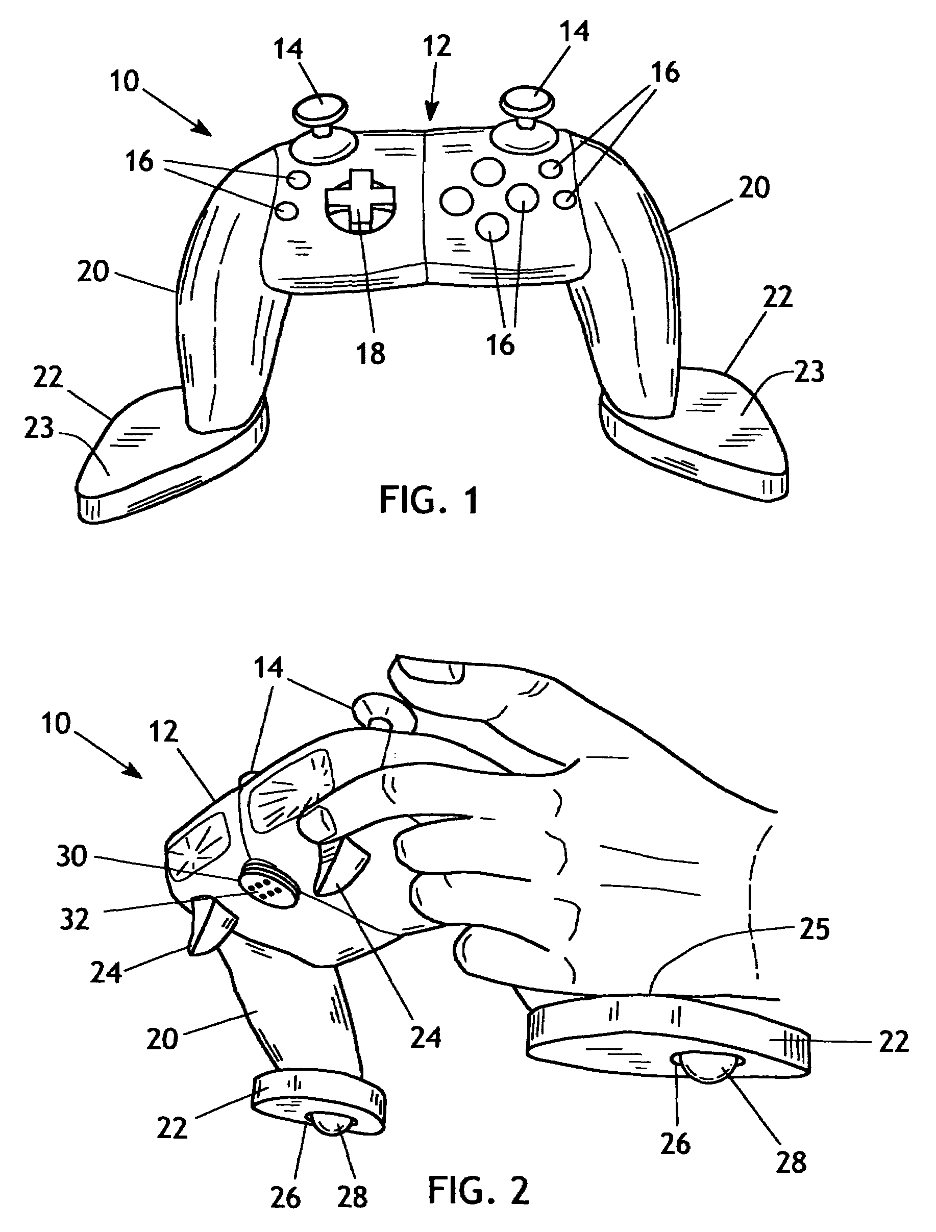 Apparatus and system for reconfigurable two-hand game controllers