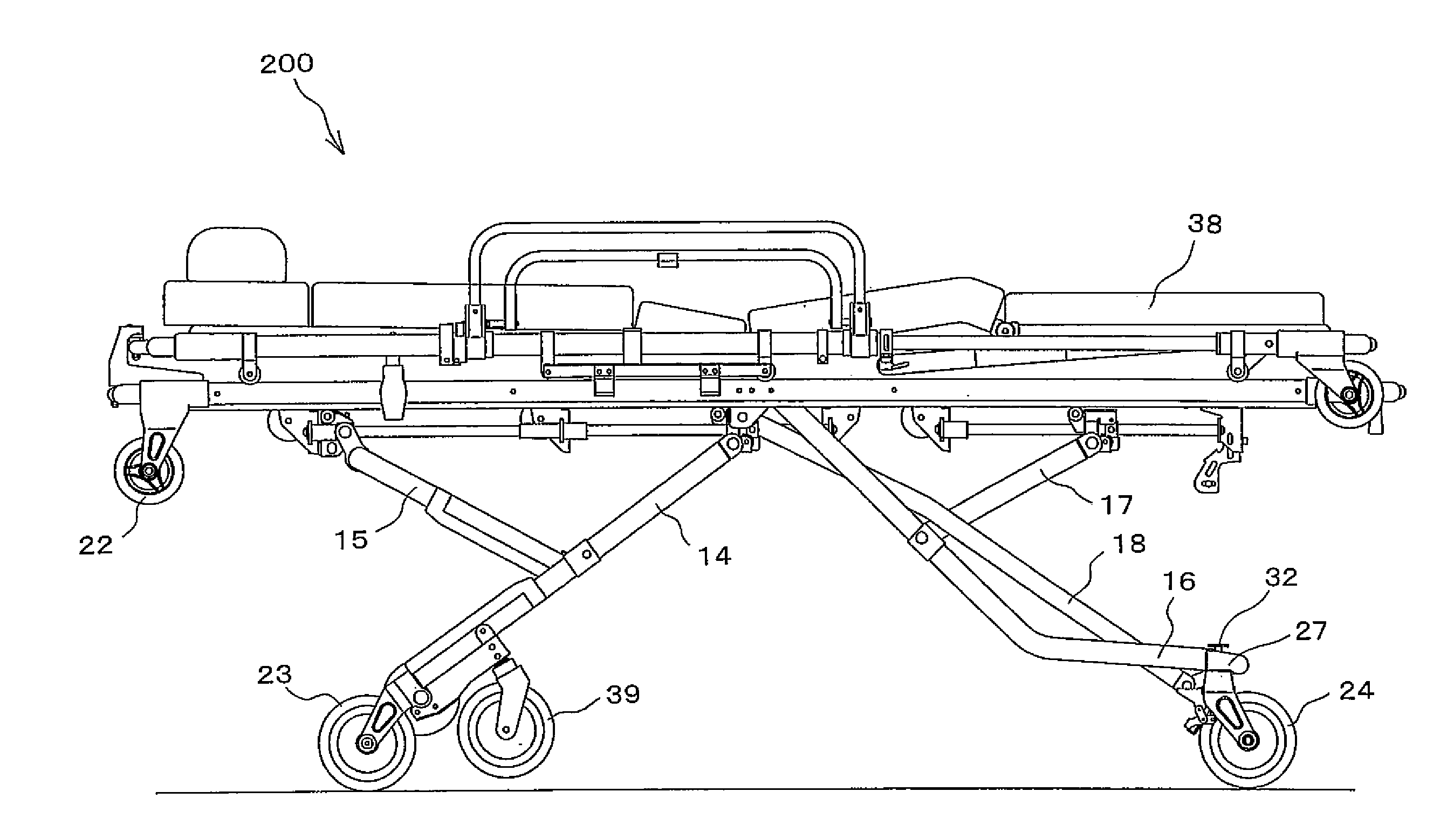 Six-Wheeled Strecher