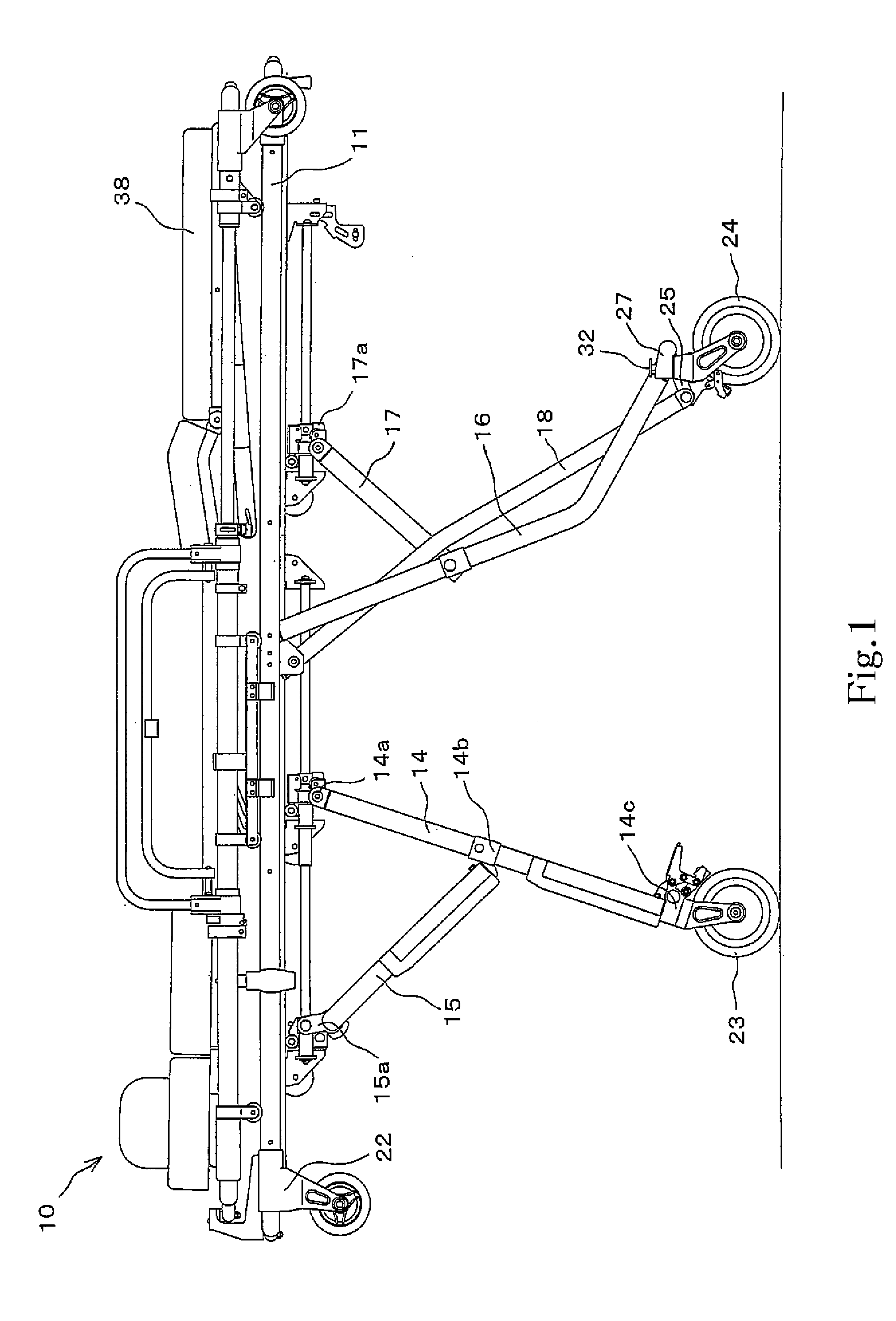 Six-Wheeled Strecher