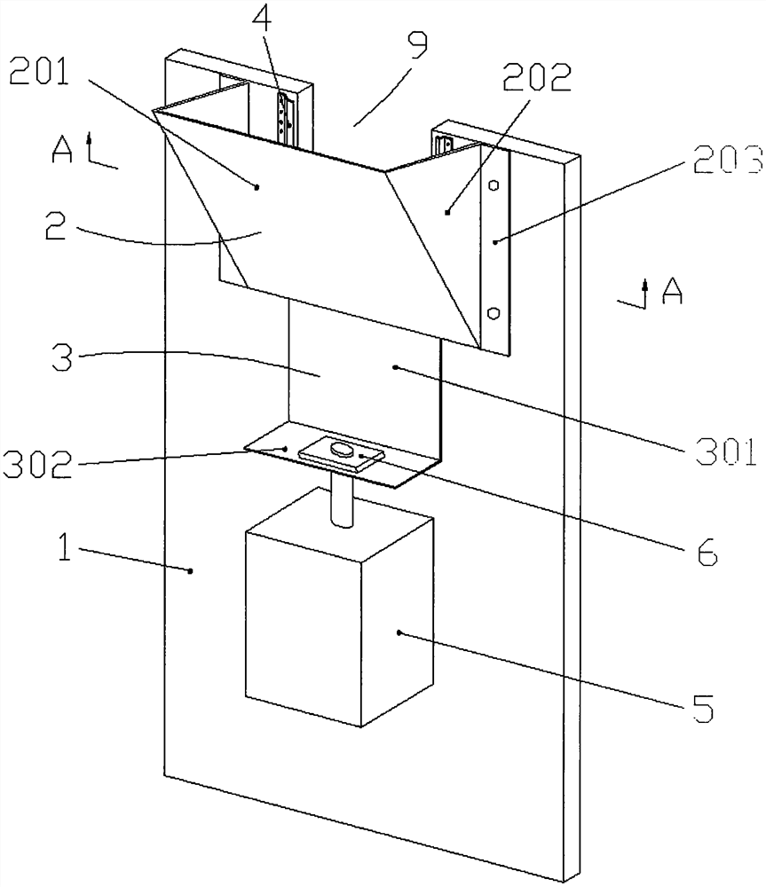 Constructional column dustpan mouth chiseling prevention apparatus