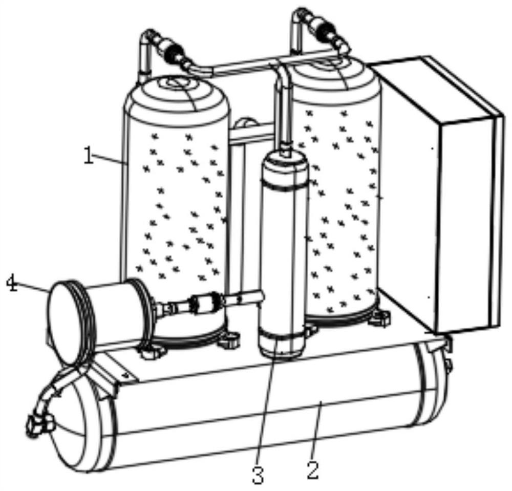 Double-compressor cold water heat pump unit