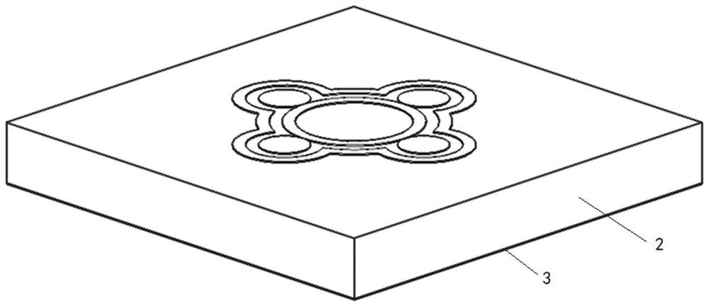 An electromagnetic metasurface unit and corresponding antenna