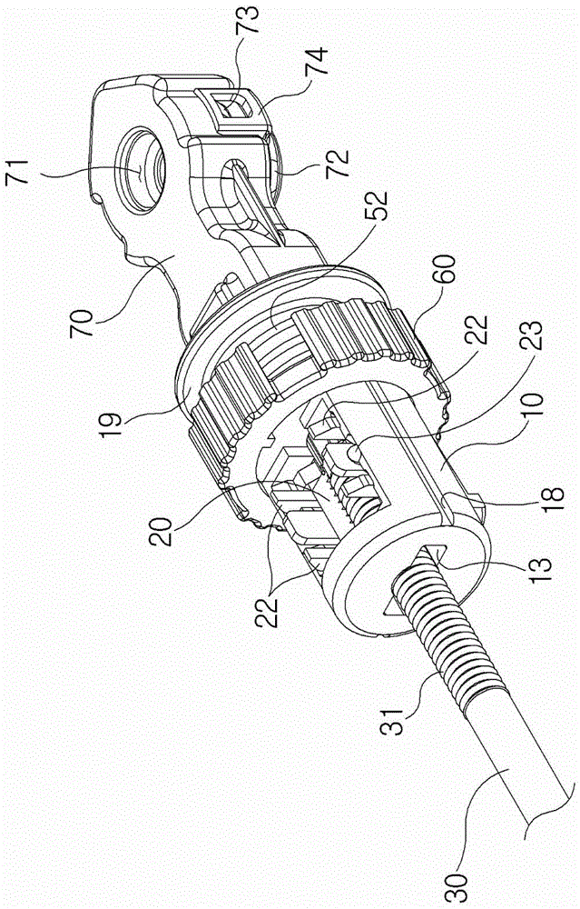 Vehicle cable connecting device