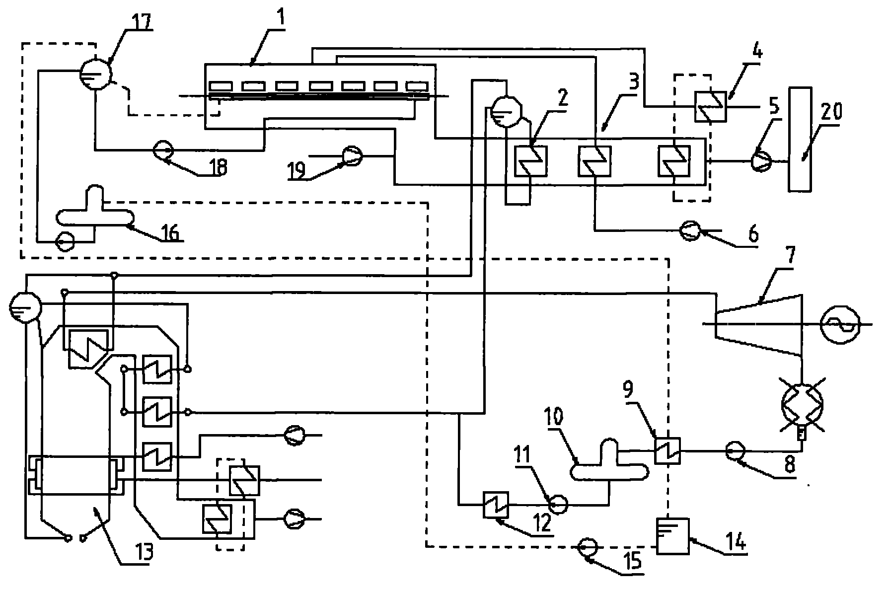 Heating-furnace cogeneration system and method thereof