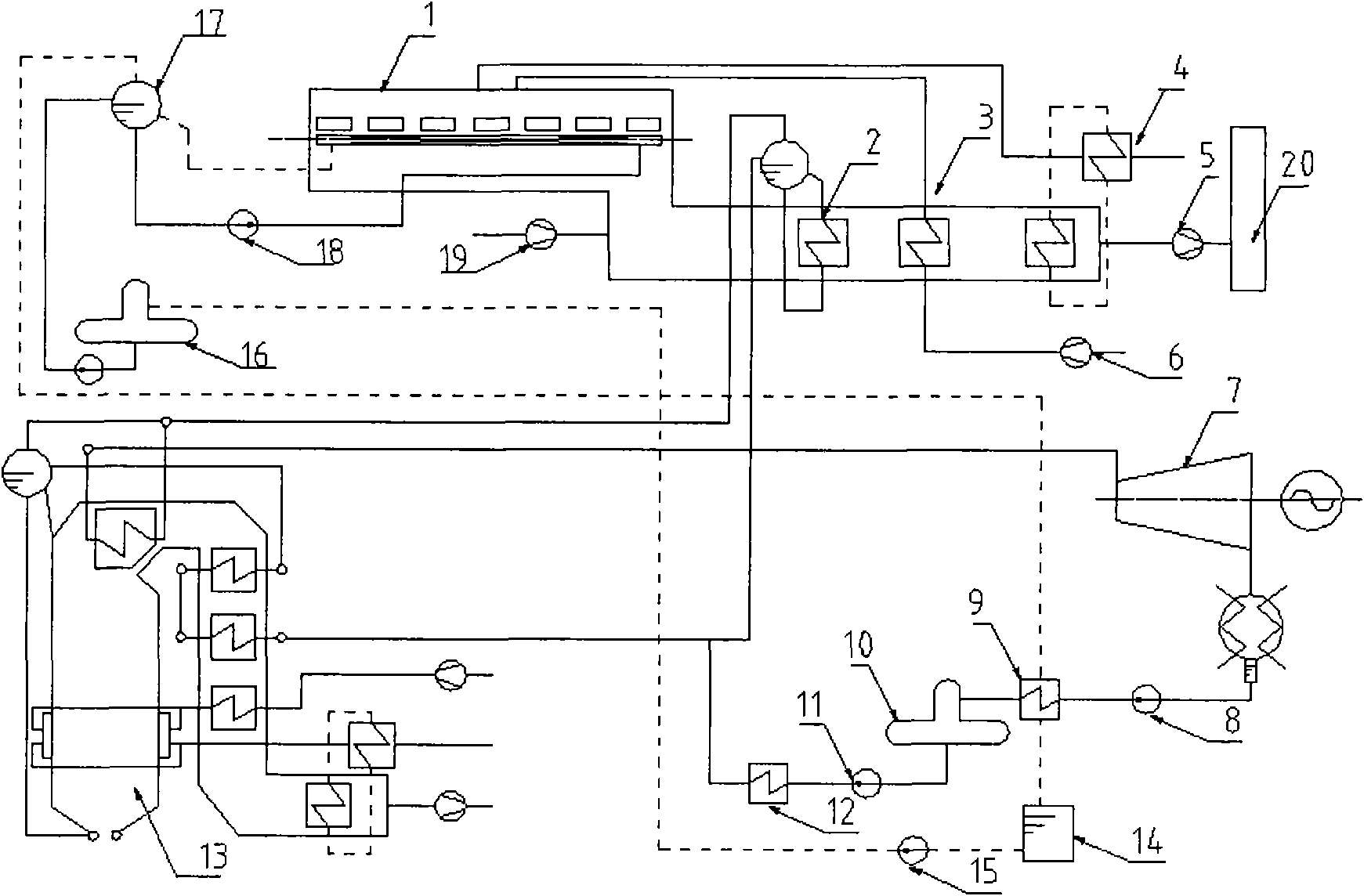 Heating-furnace cogeneration system and method thereof