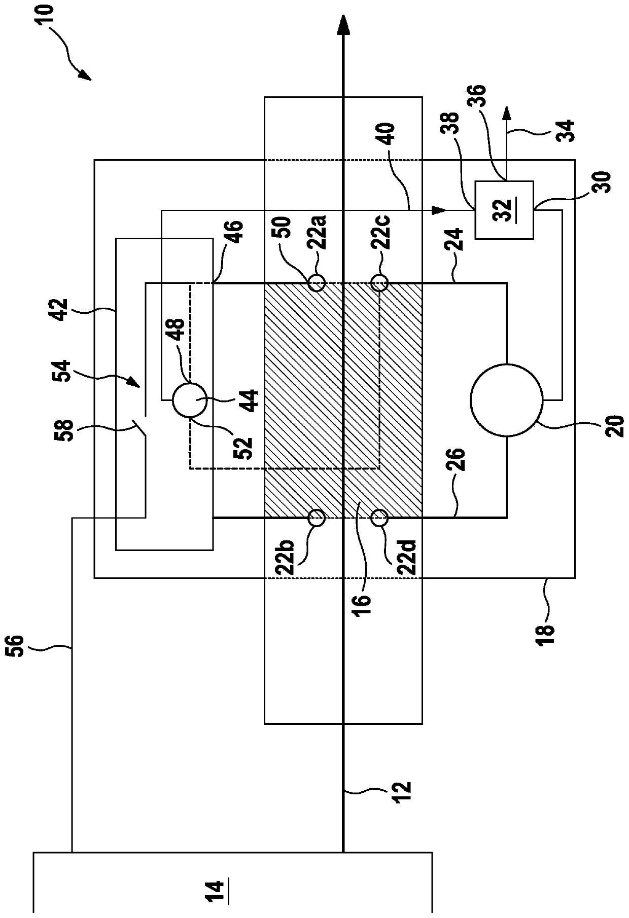 Current sensor and method for measuring an electric current