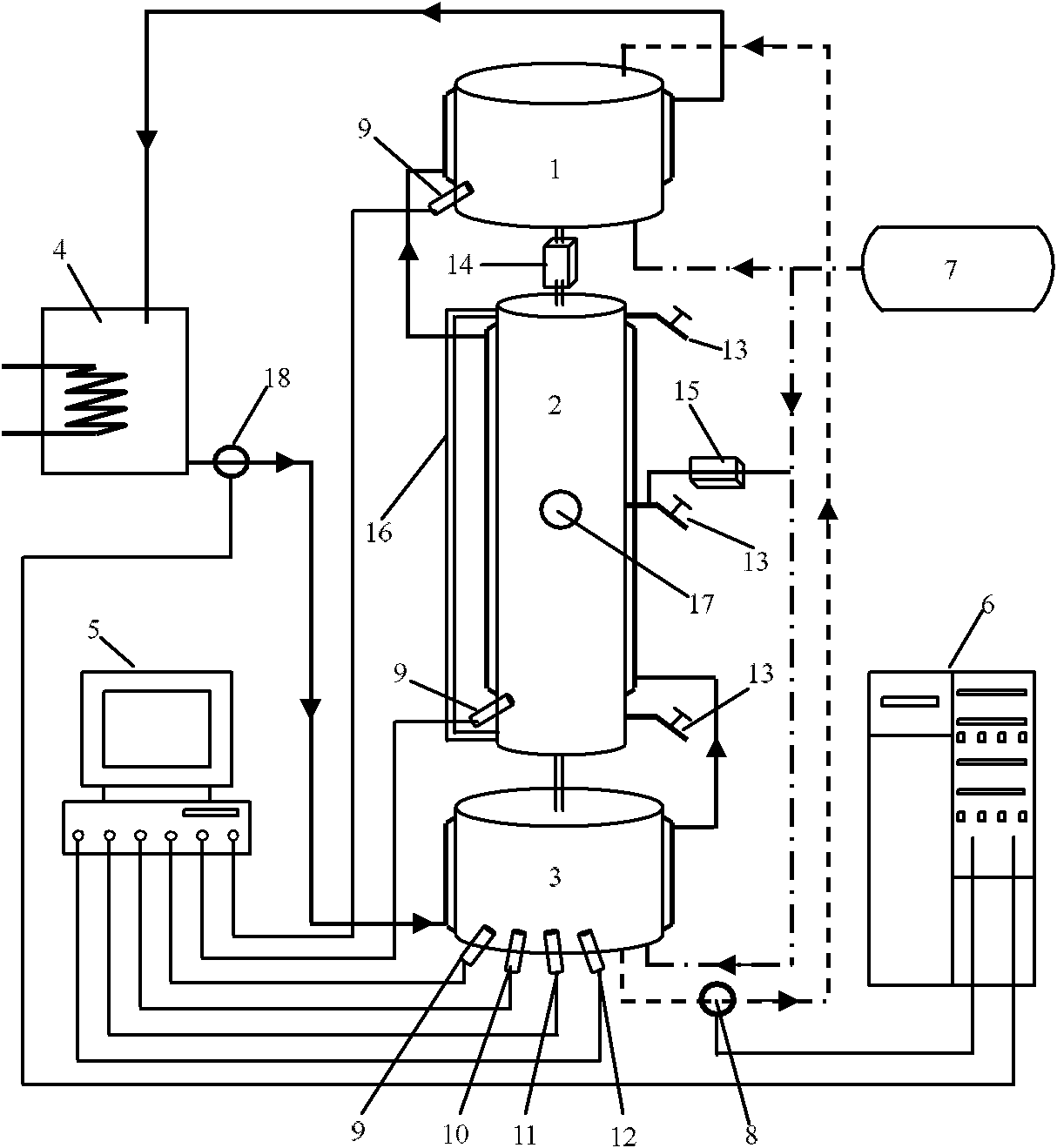 Multifunctional automatic control column leaching experimental facility