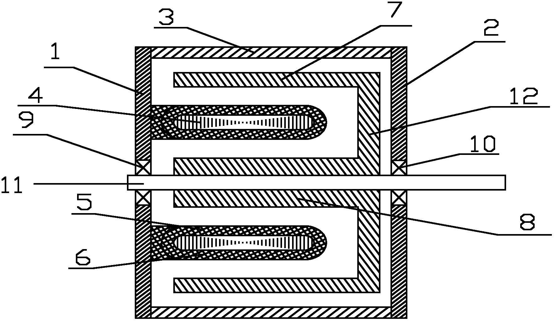 Switched reluctance motor with dual-rotor structure