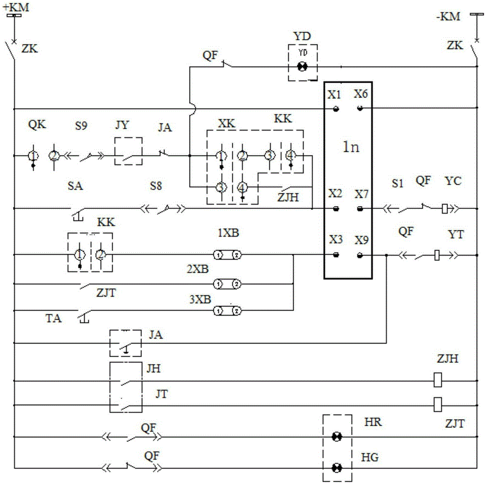 On-off control circuit for 10kV motor