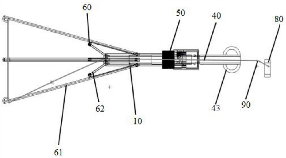 Fixing mechanism applied to special specimen fetching bag for laparoscopic surgery