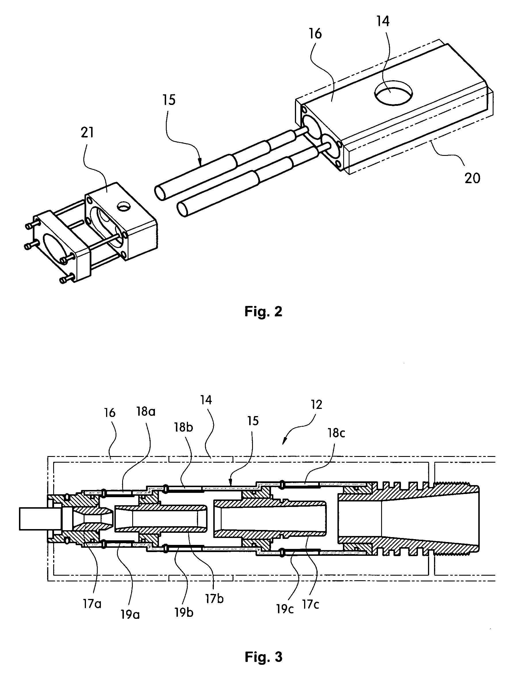Multi-stage in-line cartridge ejector for fuel cell system