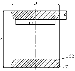 Method for adjusting rigidity of axle box positioning node with sectioning jackets and axle box positioning node