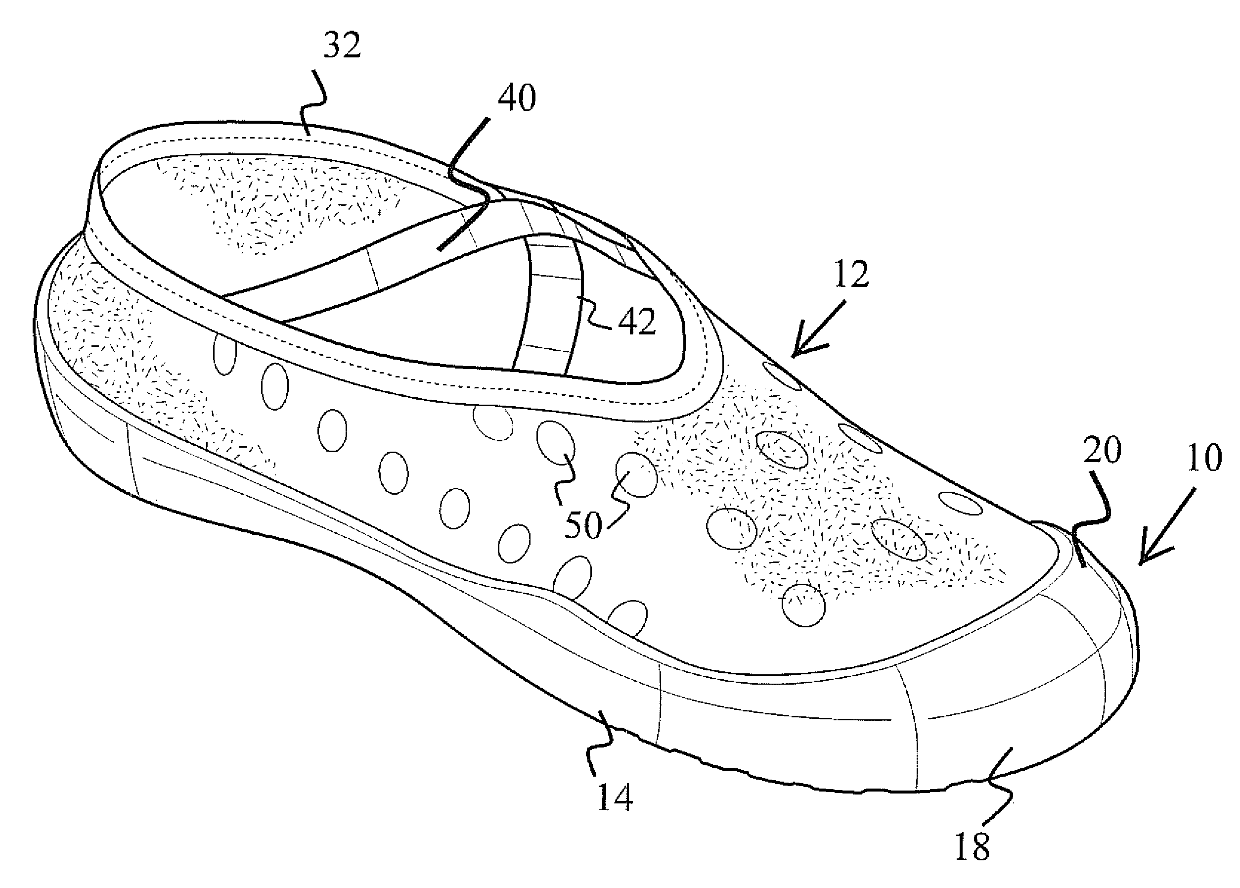 Shoe with elastic upper