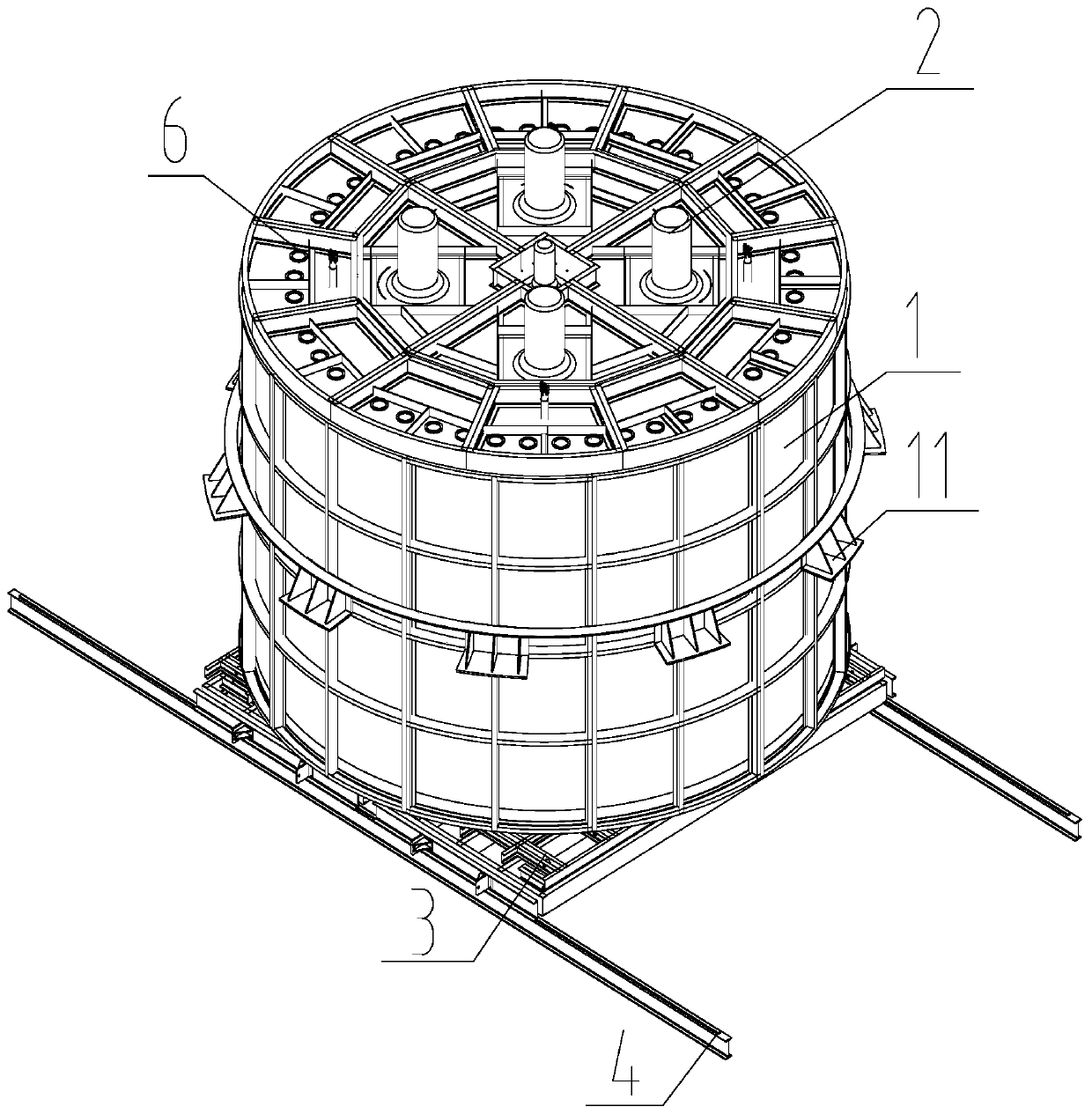 Large workpiece heating furnace