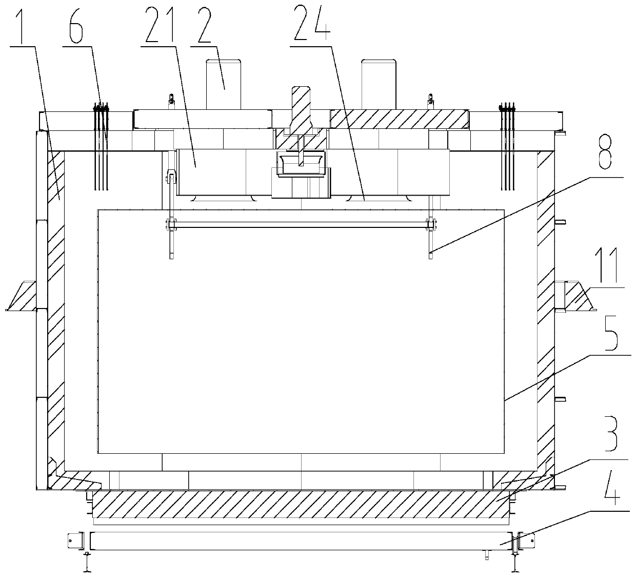 Large workpiece heating furnace