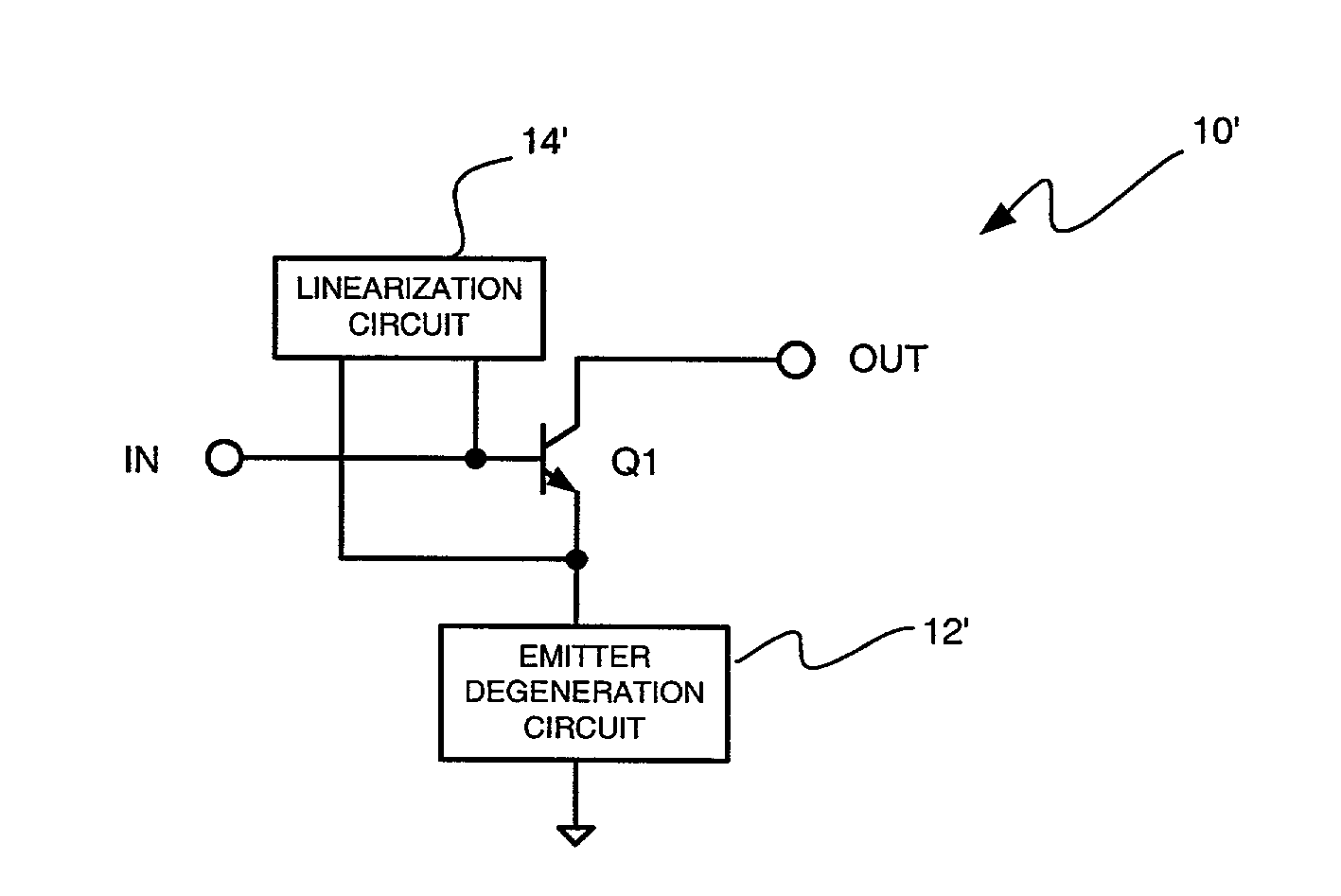 Circuit for linearizing electronic devices