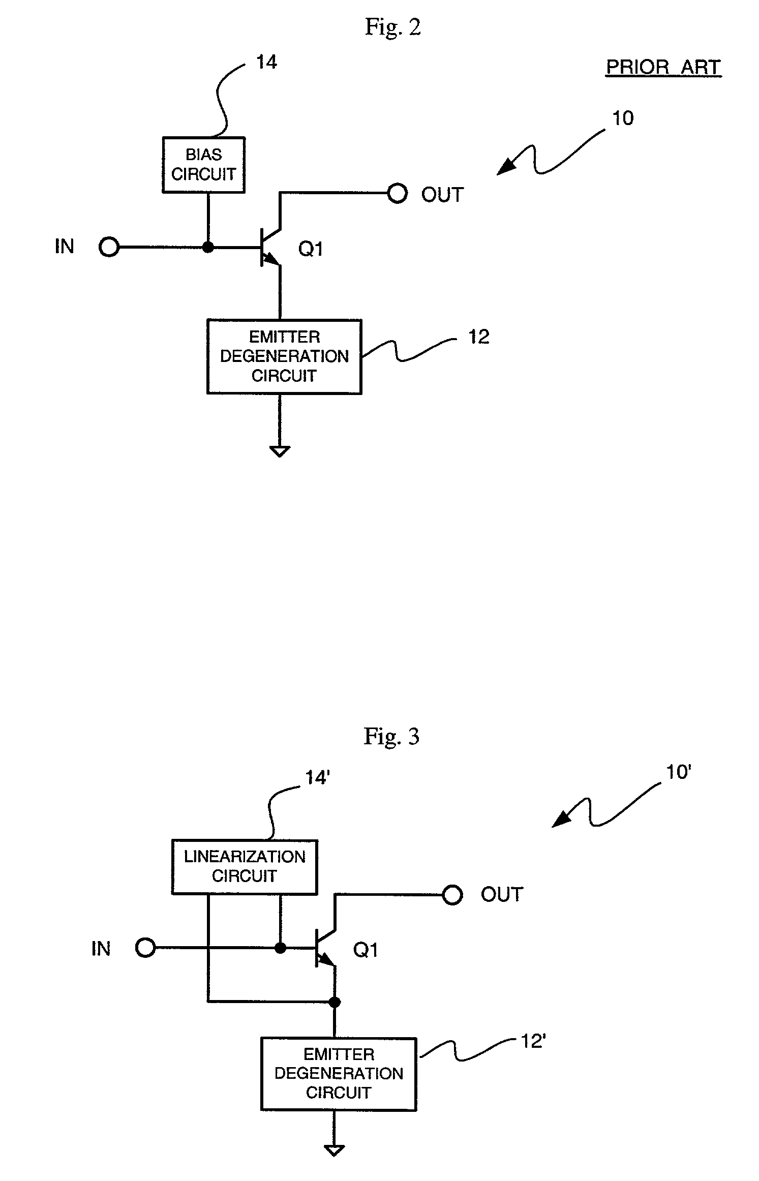 Circuit for linearizing electronic devices