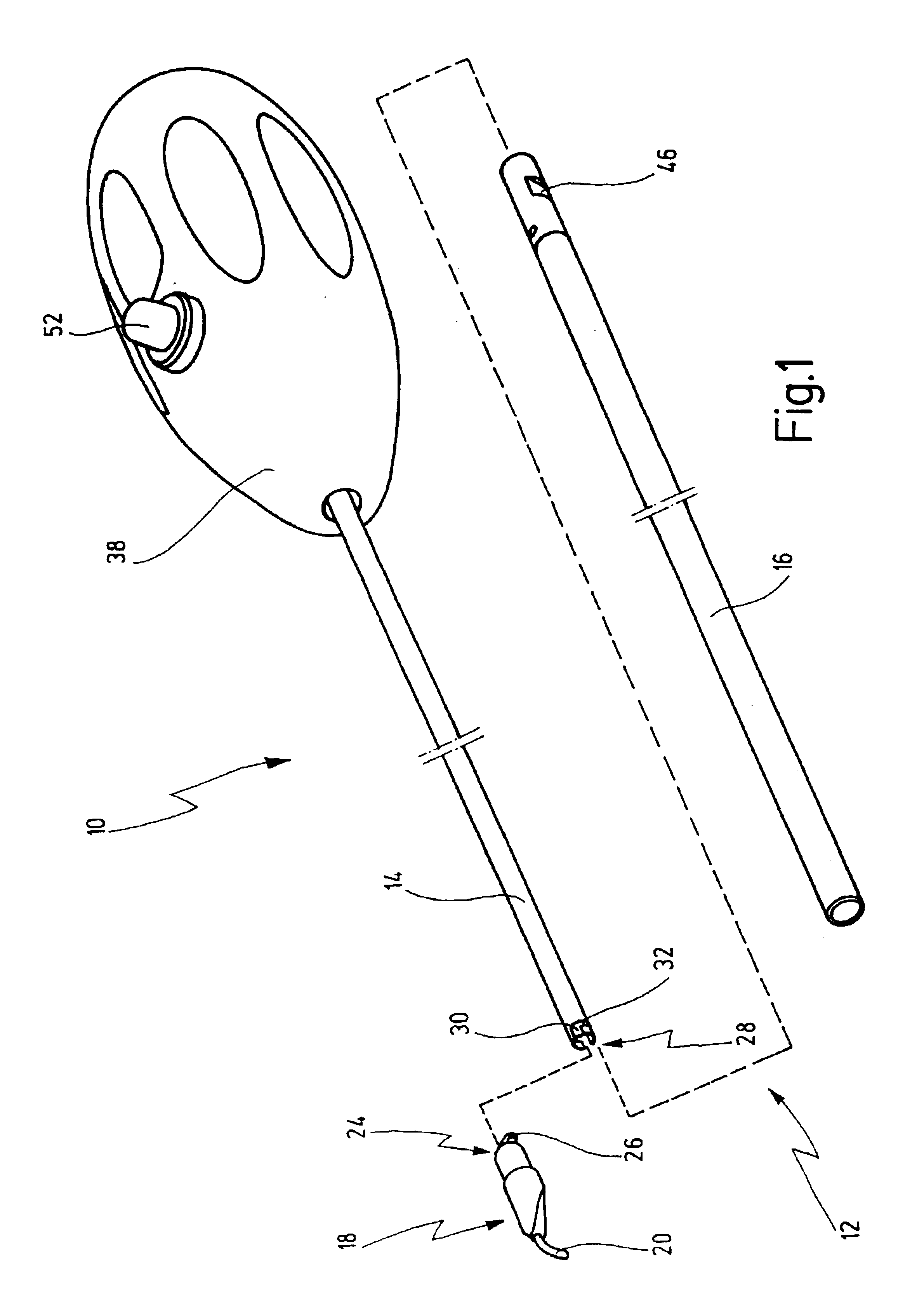 Medical instrument with removable tool