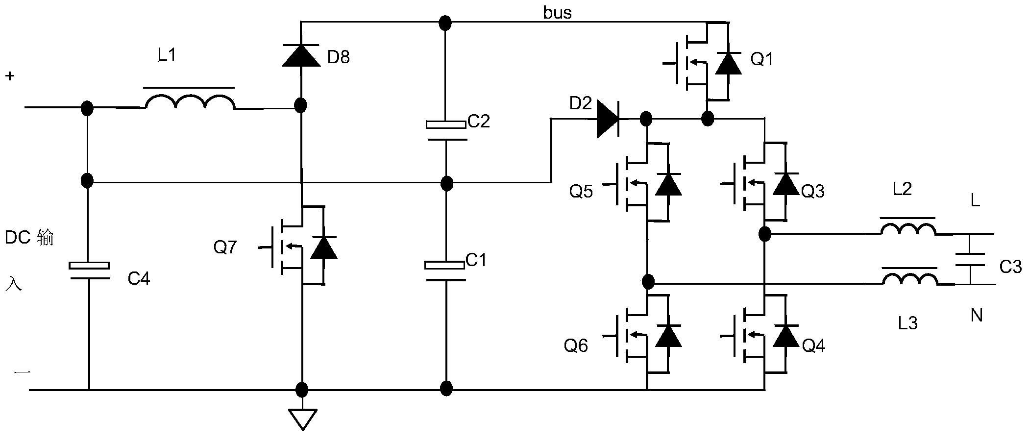 DC (Direct Current)-AC (Alternating Current) transfer circuit and control method thereof