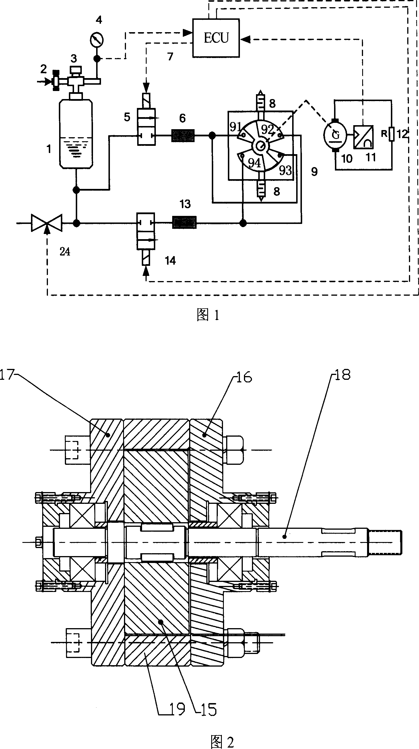 Direct injection pendulum type monopropellant engine