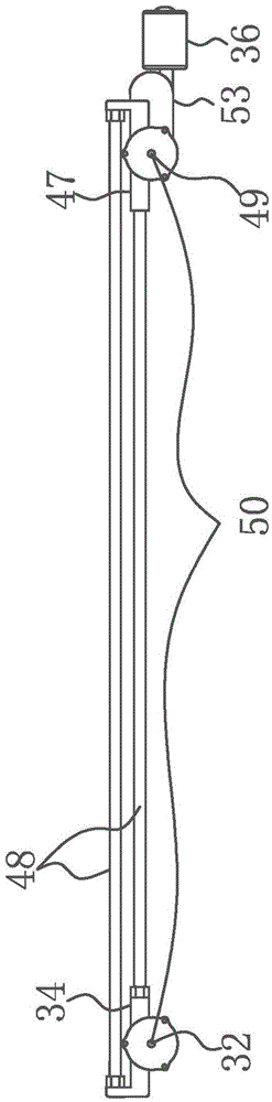 Three-blade flexible wall round hole supports wiper linkage hydraulic swing wiper