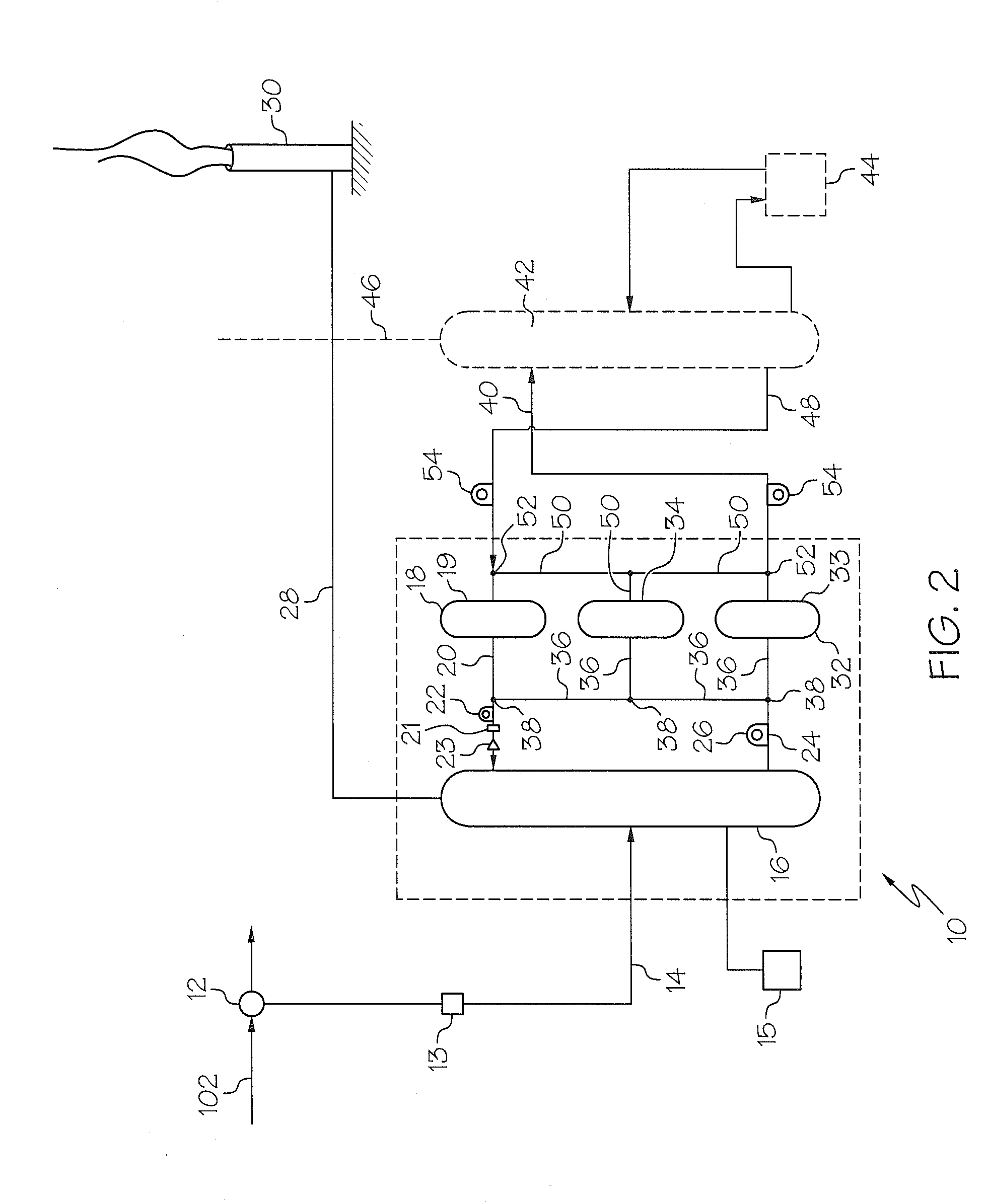 Auxiliary acid and sour gas treatment system and method