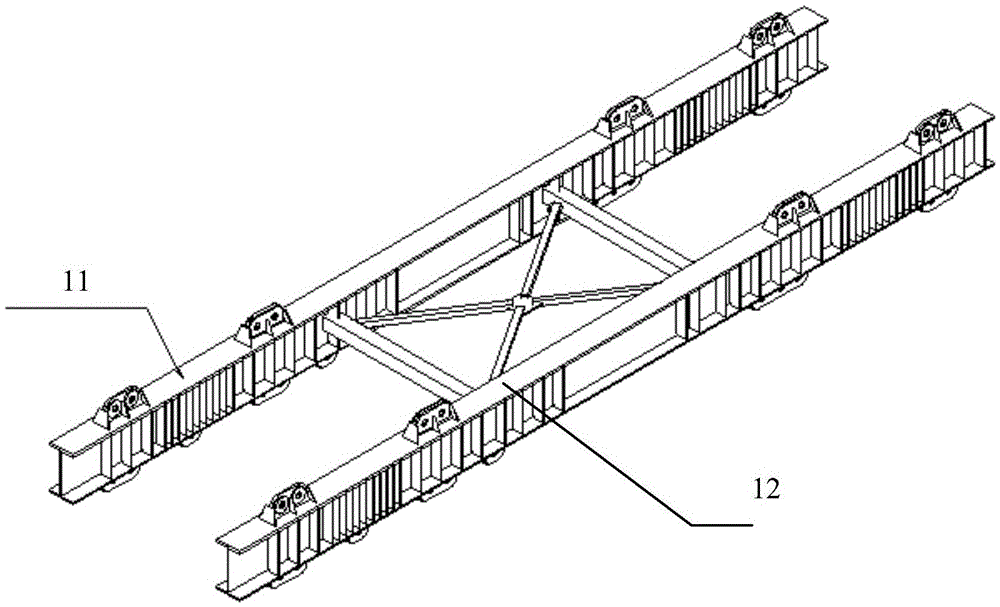 Balance crane used for hoisting box girders of steel bridge