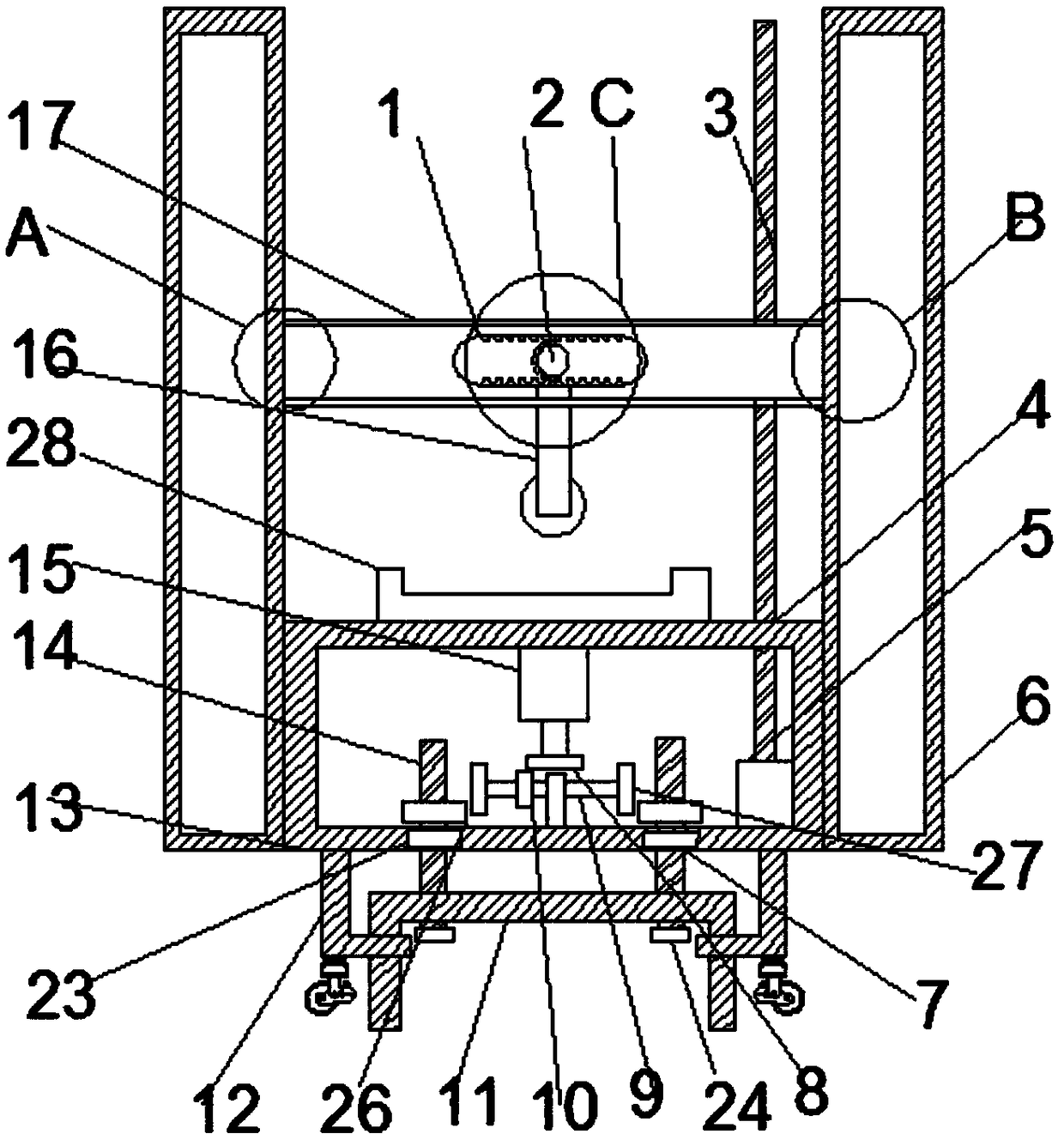 Printing paper pressing device