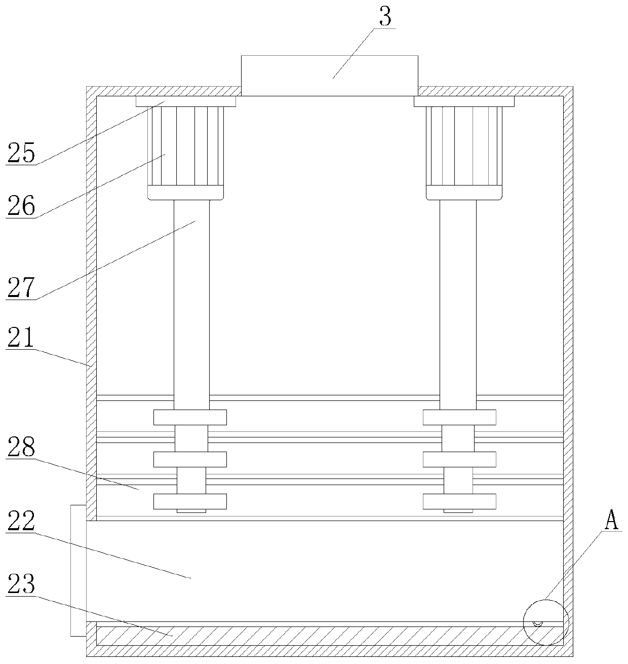 Through-flower heat dissipation device and method for handmade osmanthus tea