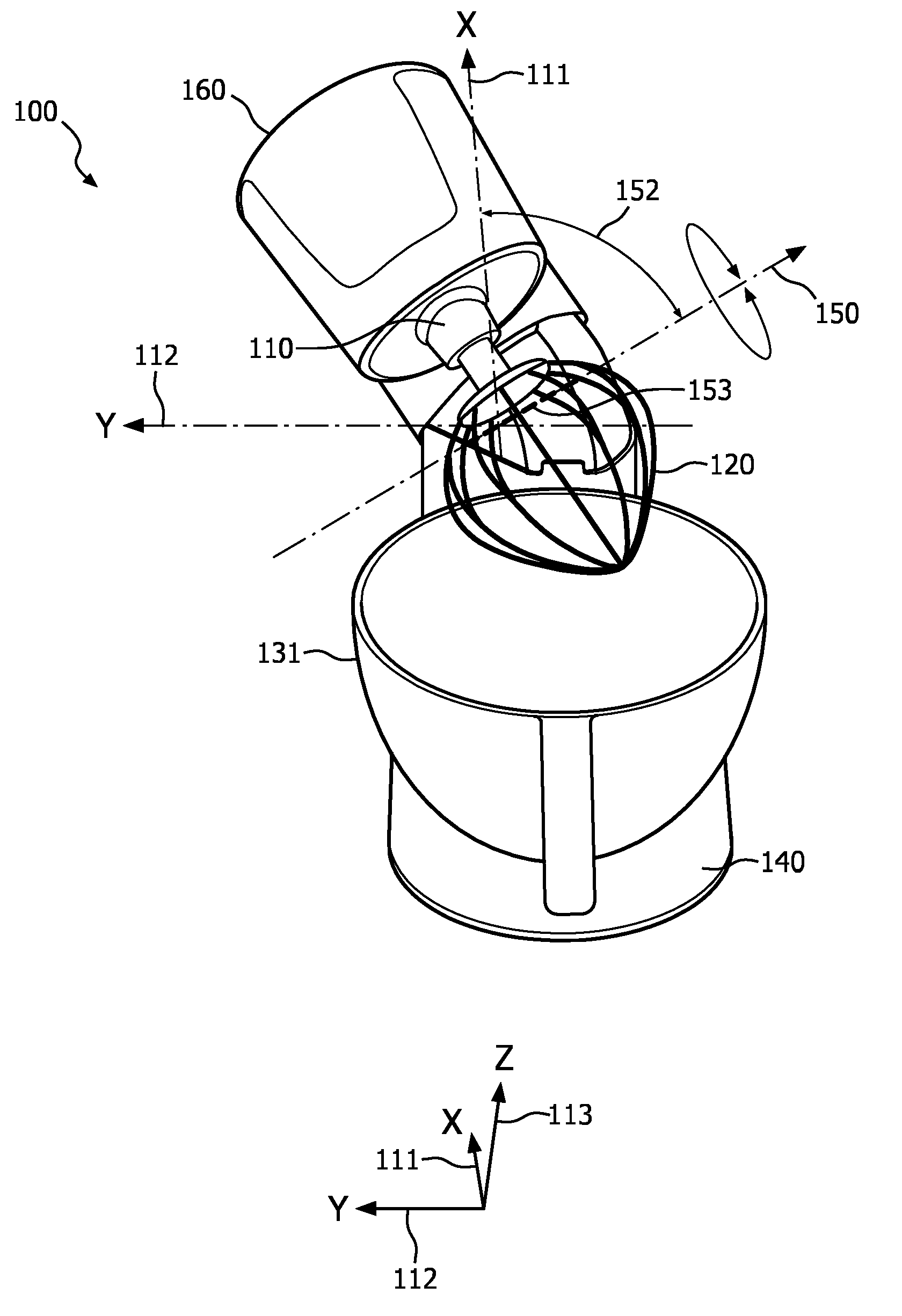 Kitchen appliance with opening mechanism