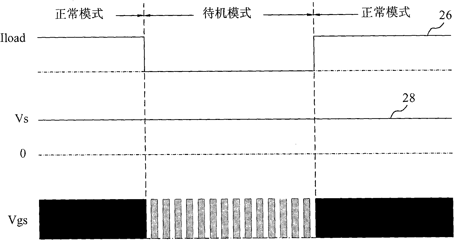Device and method for reducing standby power consumption of display device and display device with low standby power consumption