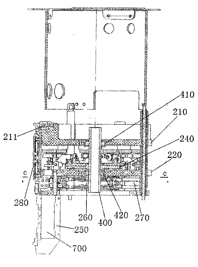 Vacuum tube switching core used for M type on-load tap-changer