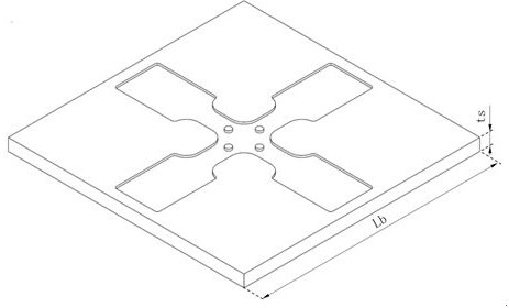 A kind of cross-shaped silica gel biaxial tensile test piece and its preparation and tensile test method