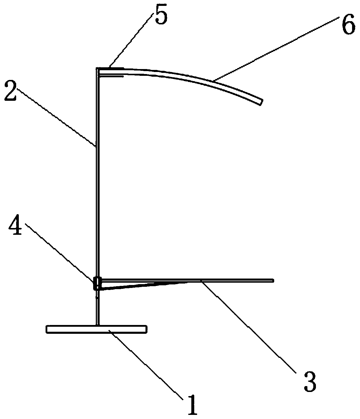 Steel cord plastic clapboard rigidity detection device