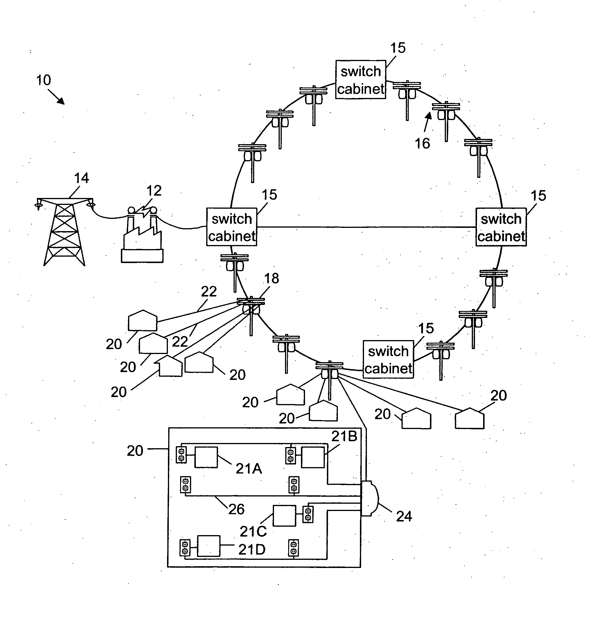 Method and system for maximizing data throughput rate in a power line communications system by modifying payload symbol length