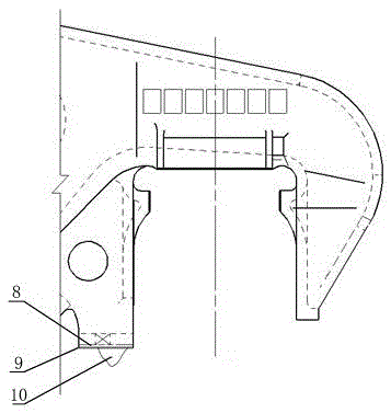 Integrated sand core for integrated molding of railway wagon side frame guiding frame and stop key mounting surface as well as production method of integrated sand core