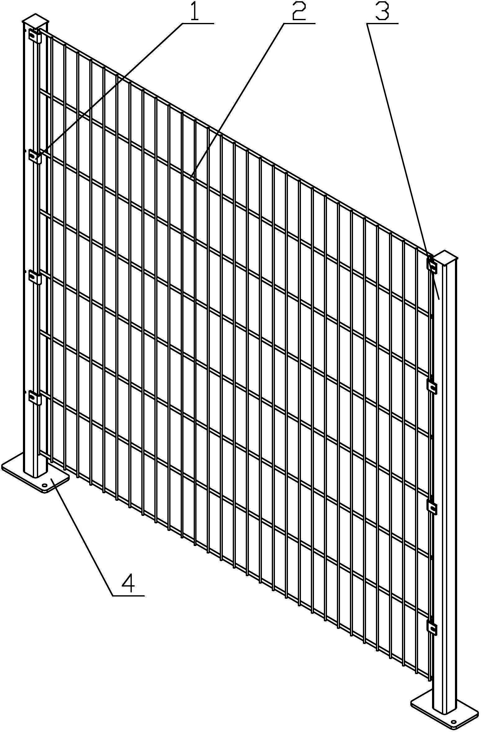 Safety fence for three-dimensional warehouse