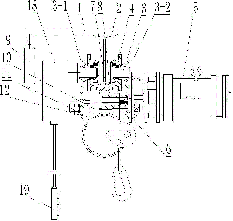 Movable hanging device