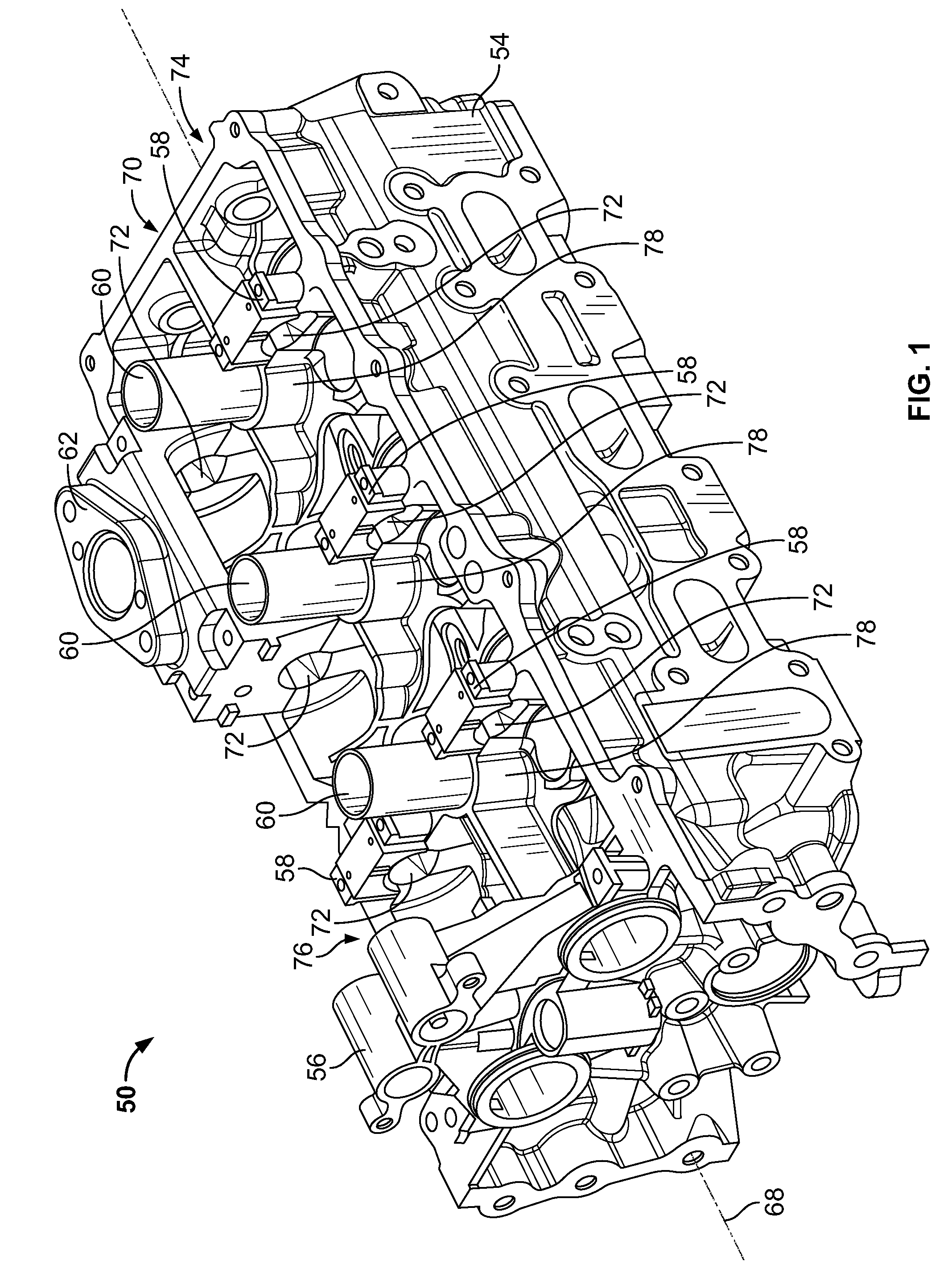 Upper cylinder head housing for use with an engine and method of making the same
