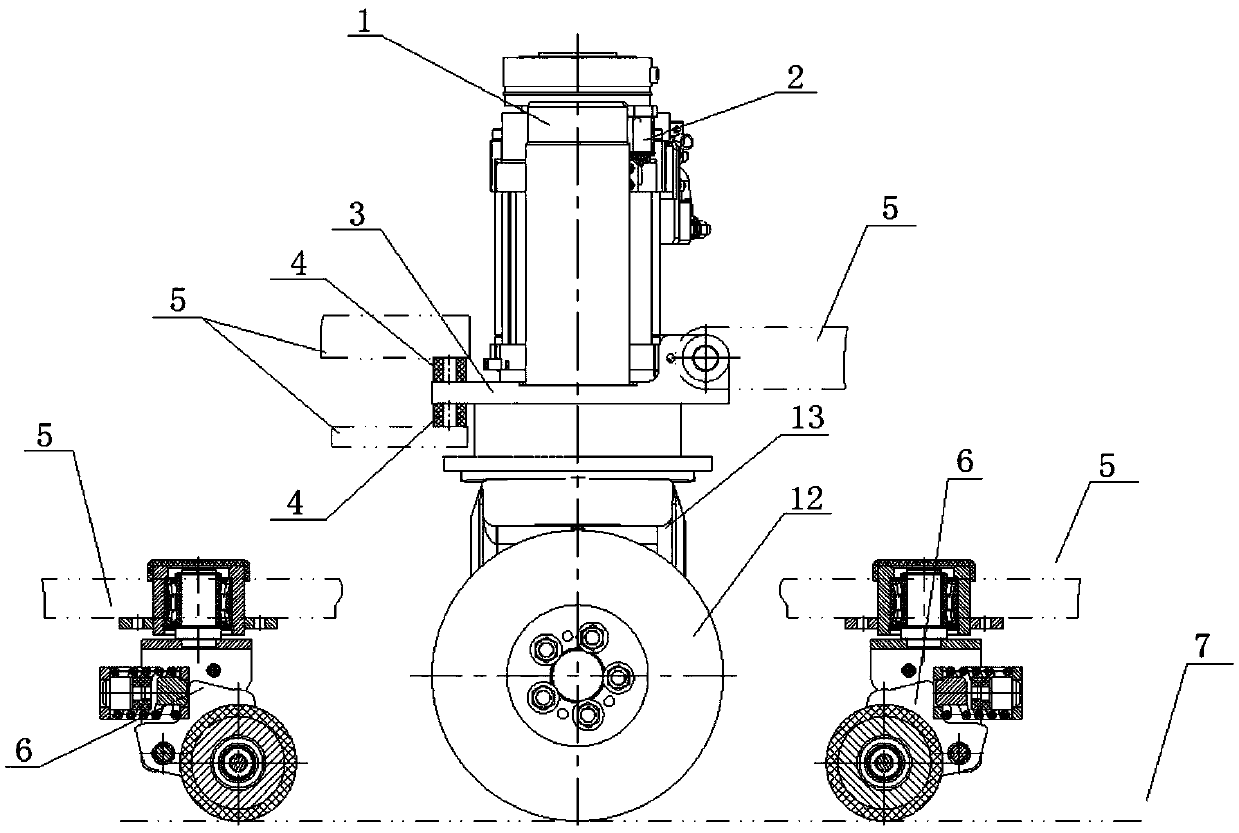 Suspension system and pallet truck with suspension system