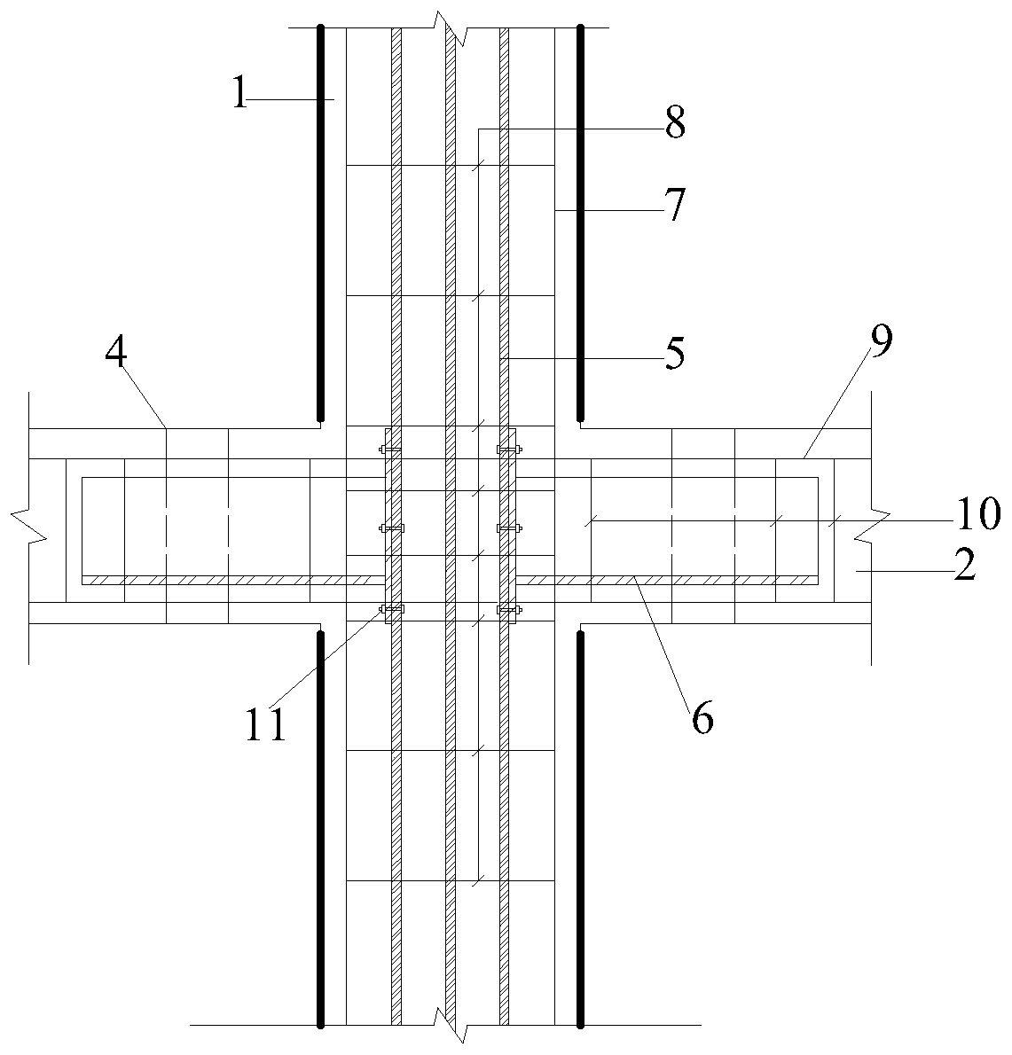 A pvc-frp tube-confined steel concrete column-reinforced concrete beam cross joint