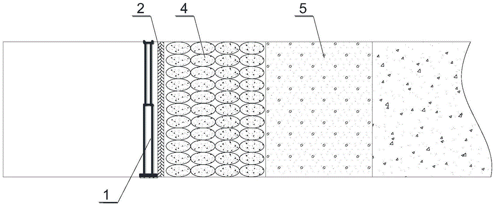 Construction method of gob-side entry retaining wall of solid filling coal mining
