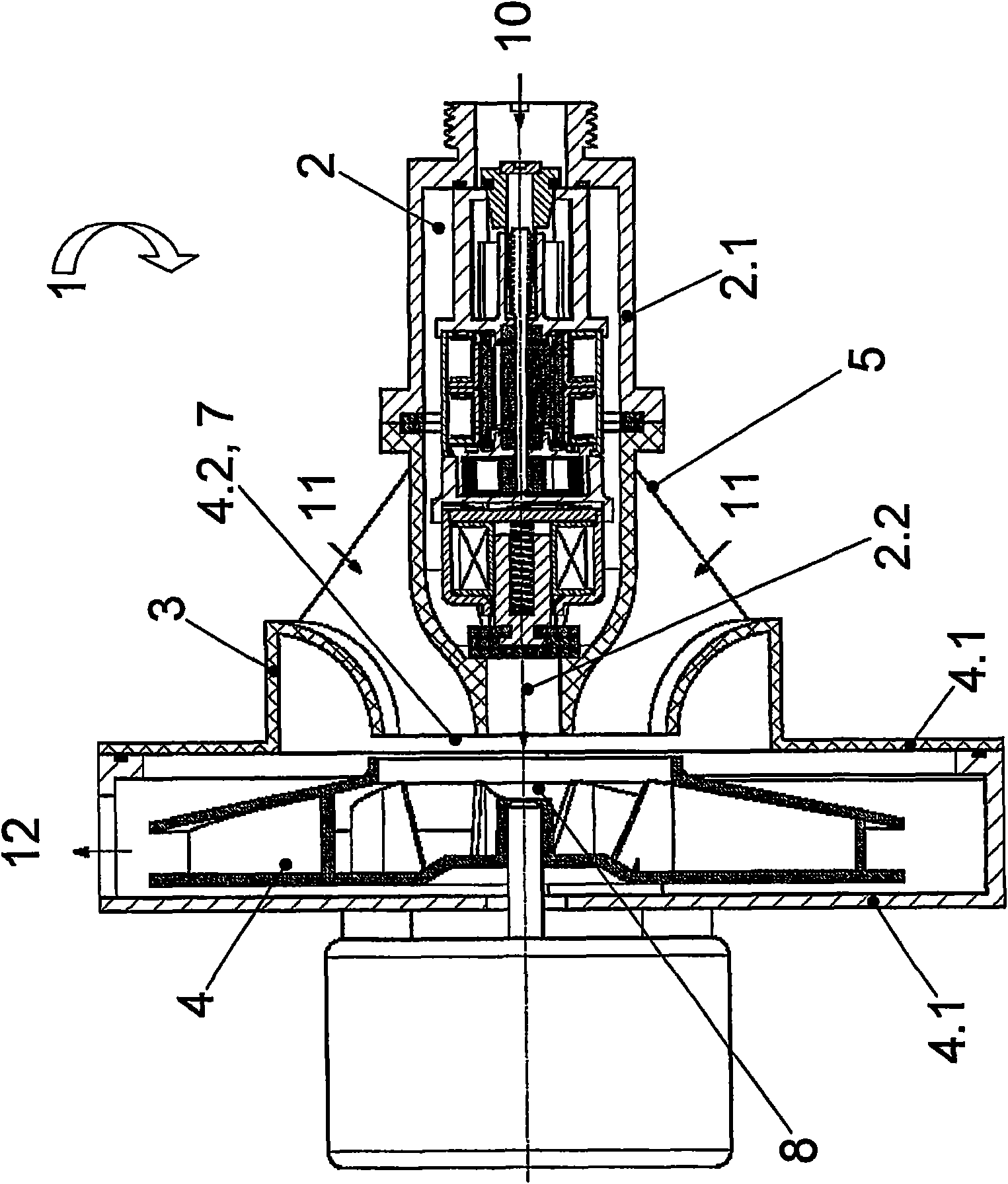 Combined ventilator/gas valve unit