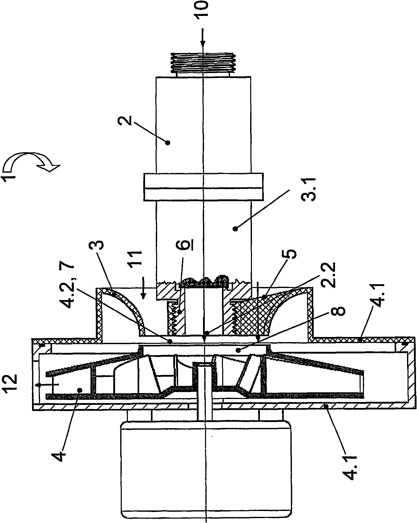 Combined ventilator/gas valve unit